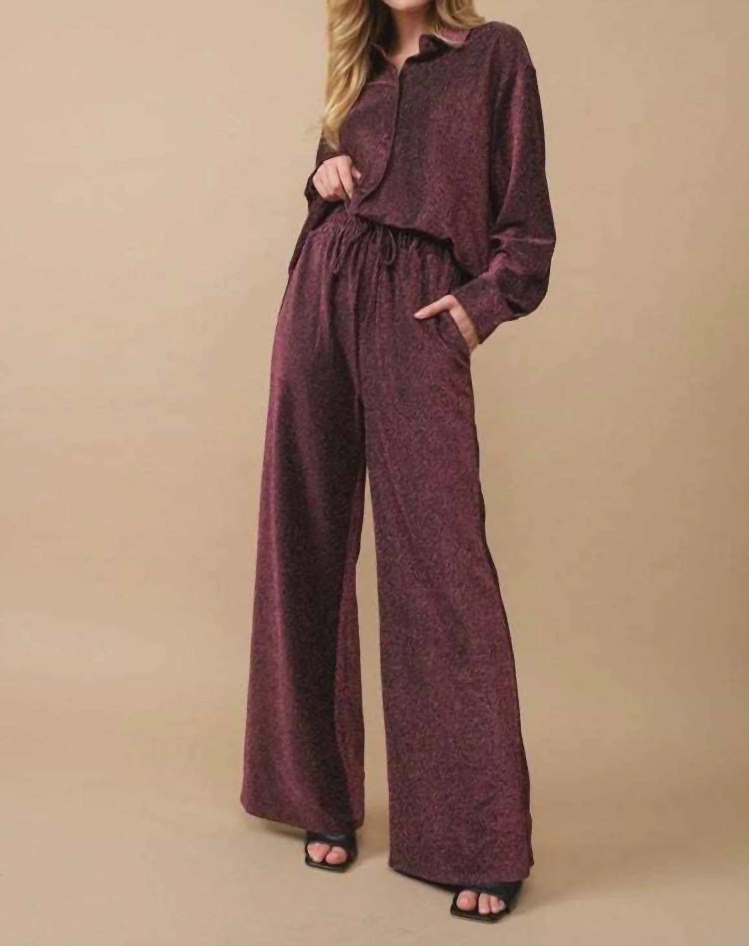 Halsey Metallic Set In Rose