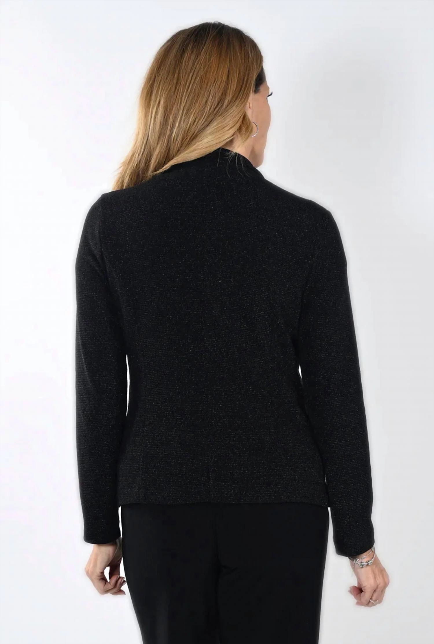 Short Knit Jacket In Black
