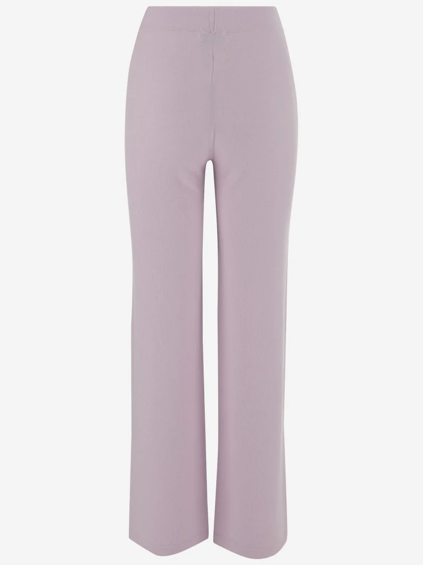 Regular Fit Cashmere Pants With Elasticized Waist