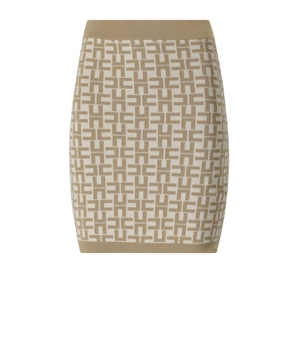 Monogram Butter Beige Knitted Skirt
