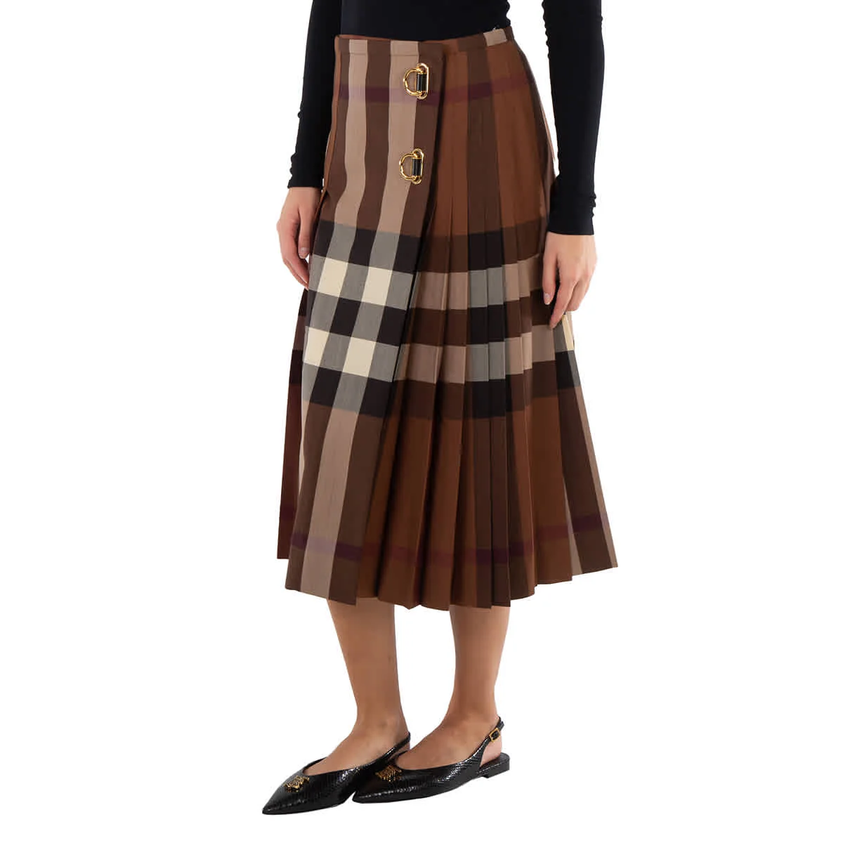 Burberry Dark Birch Brown Winifred Check Skirt