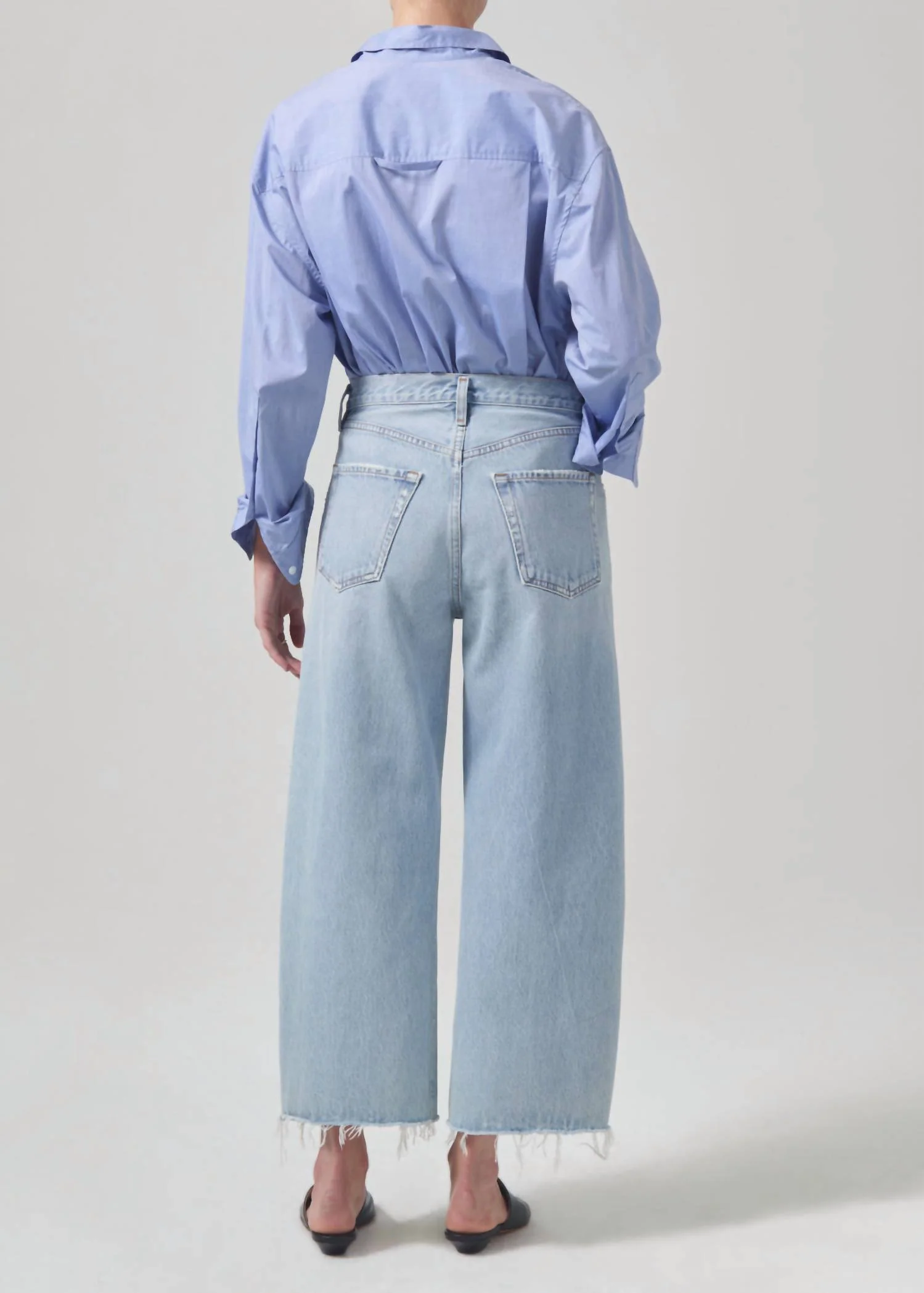 Ayla Raw Hem Crop Jeans In Freshwater