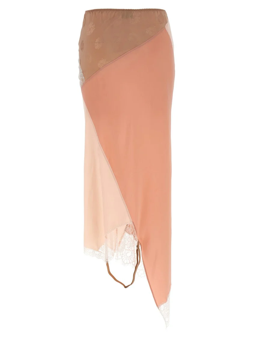 Viscose And Silk Blend Midi Skirt