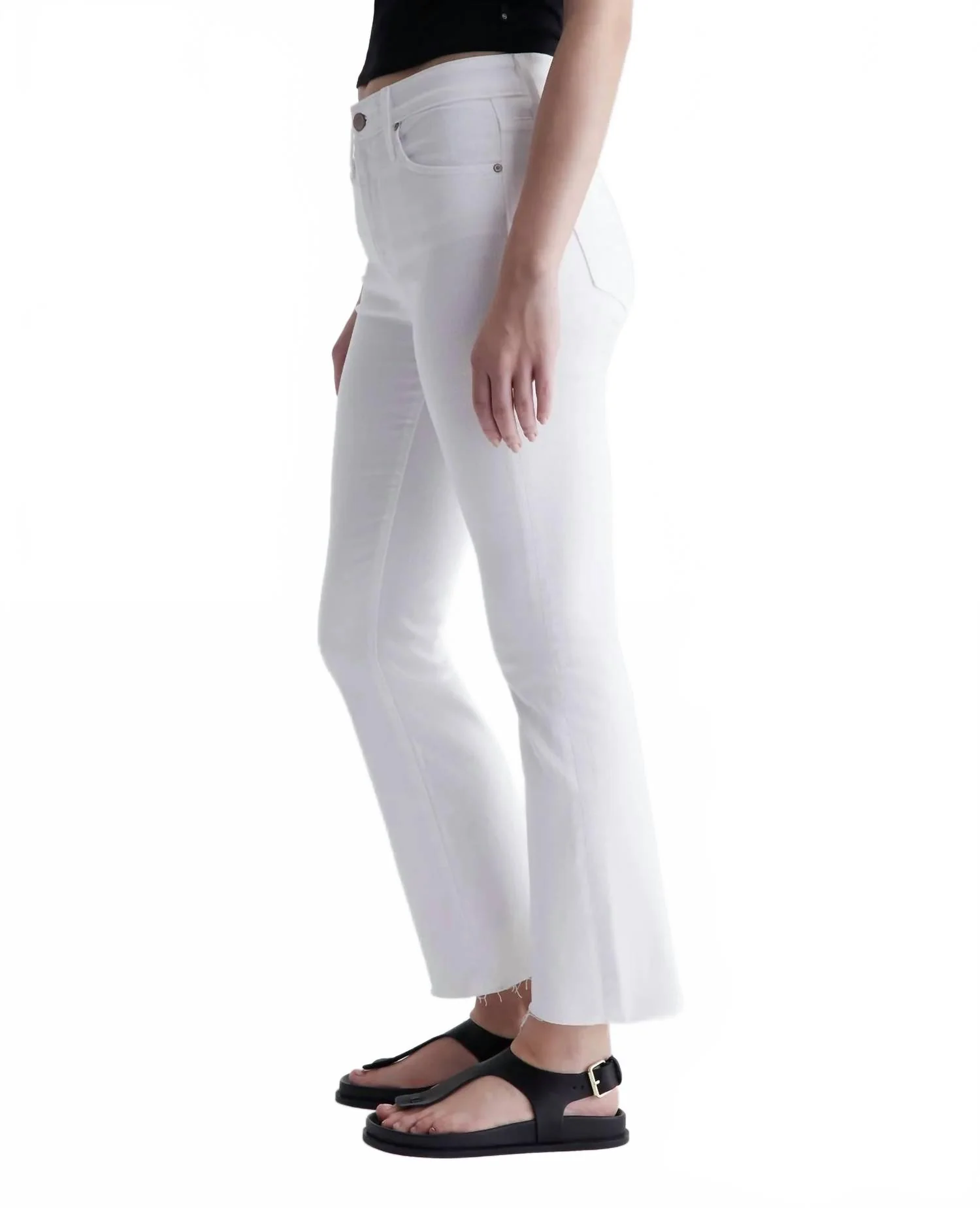 Farrah Boot Crop Jeans In Modern White