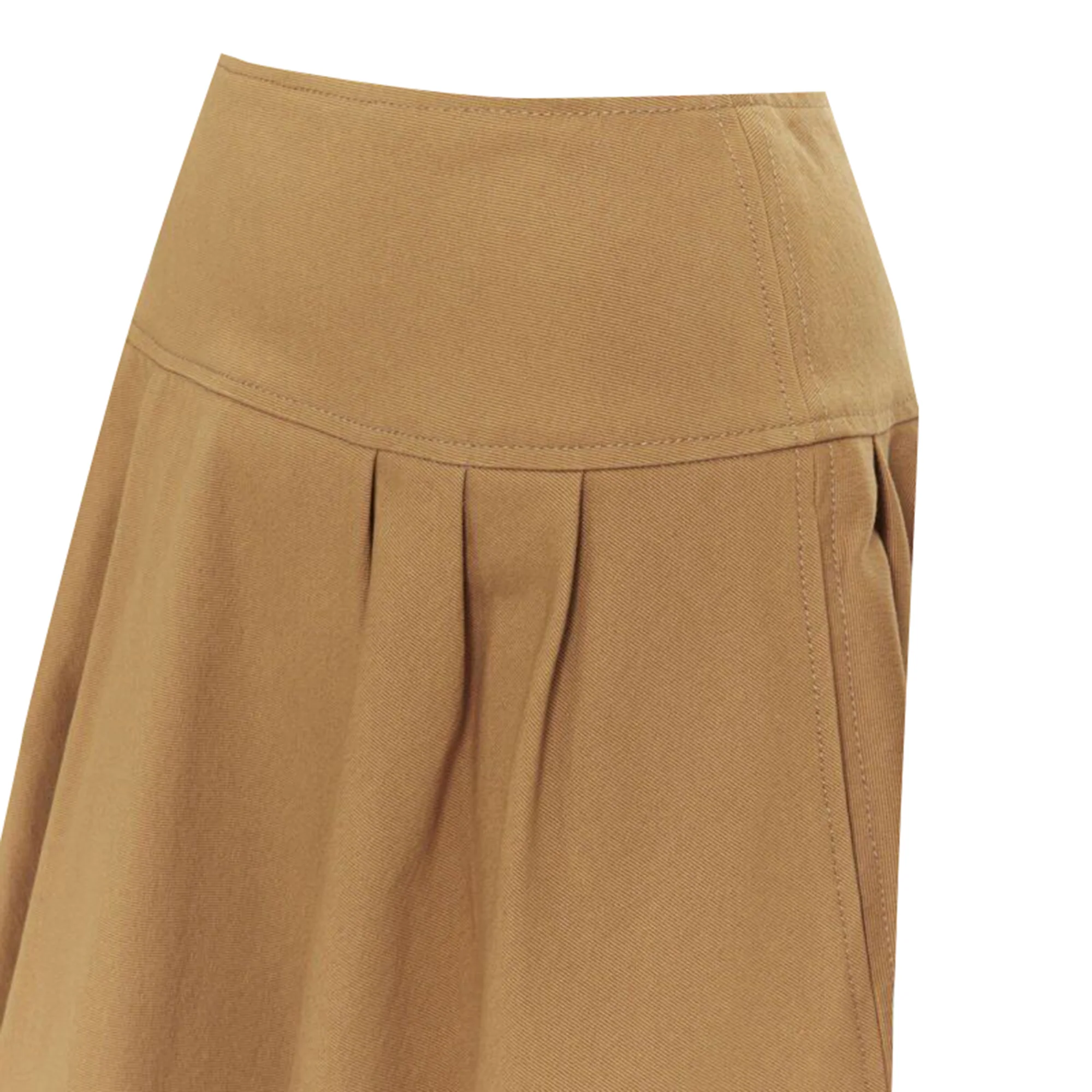 Oscar De La Renta tan nylon cotton knitee length skirt