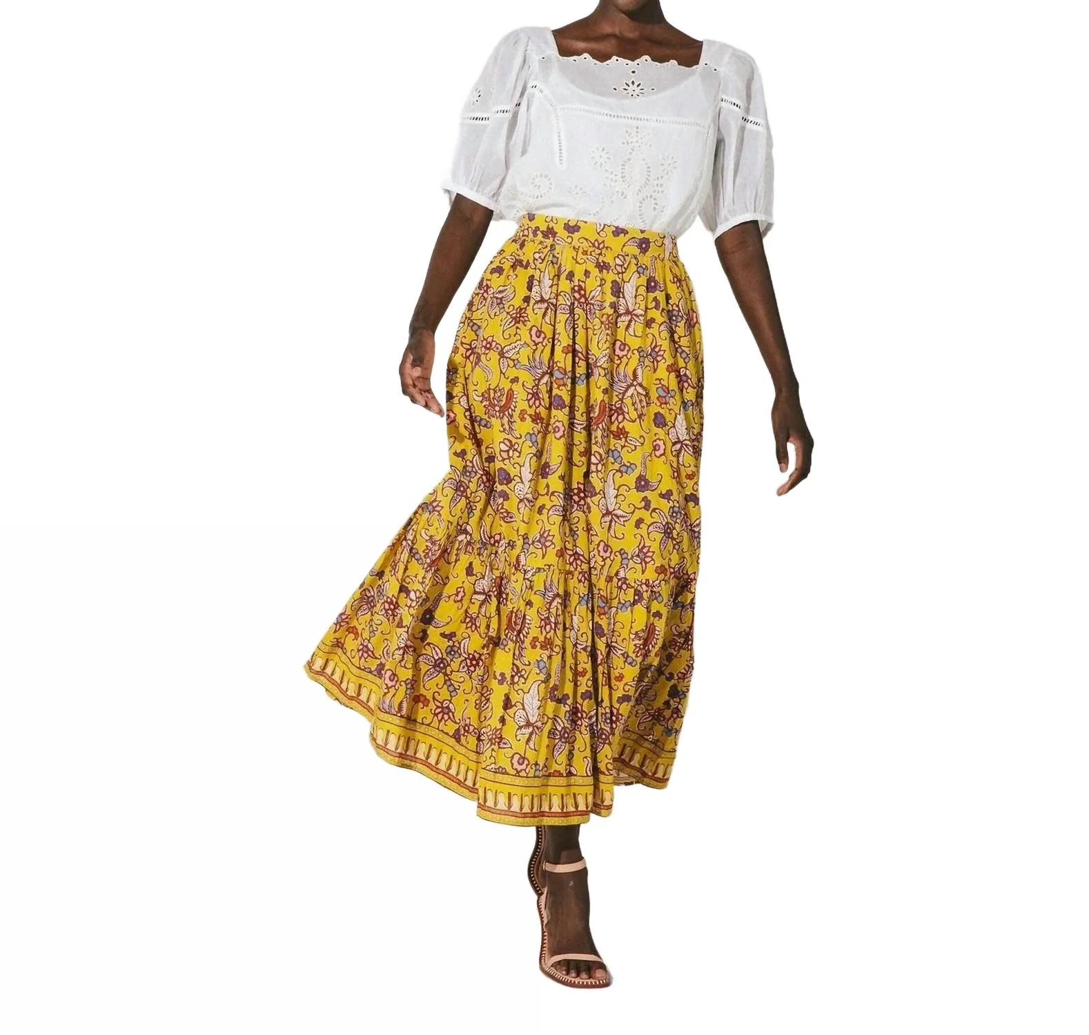 Charlene Ankle Skirt In Evora