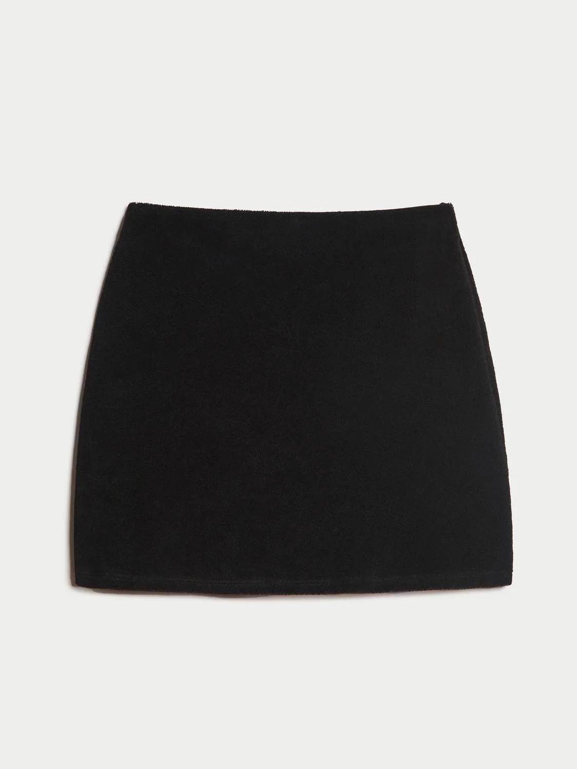 Women's Makros Mini Skirt In Terry In Black