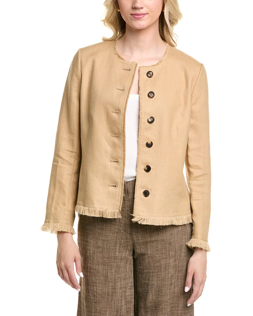 Lafayette 148 New York Fitted Linen Jacket