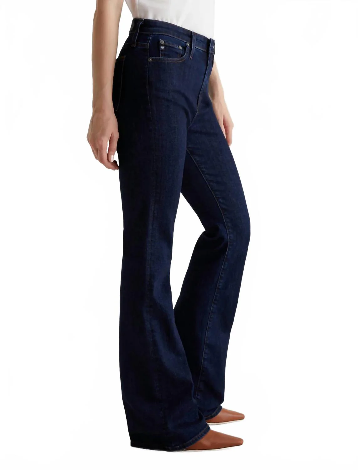 Farrah Mid Rise Boot Cut Jeans In Modern Indigo