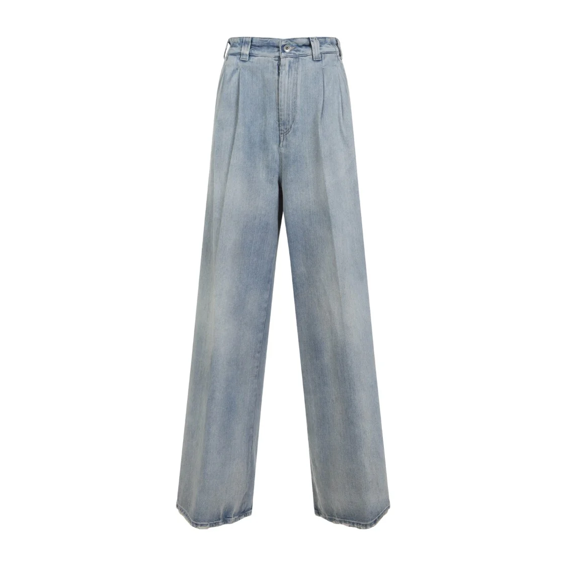 5 Pockets Light Blue Cotton Jeans