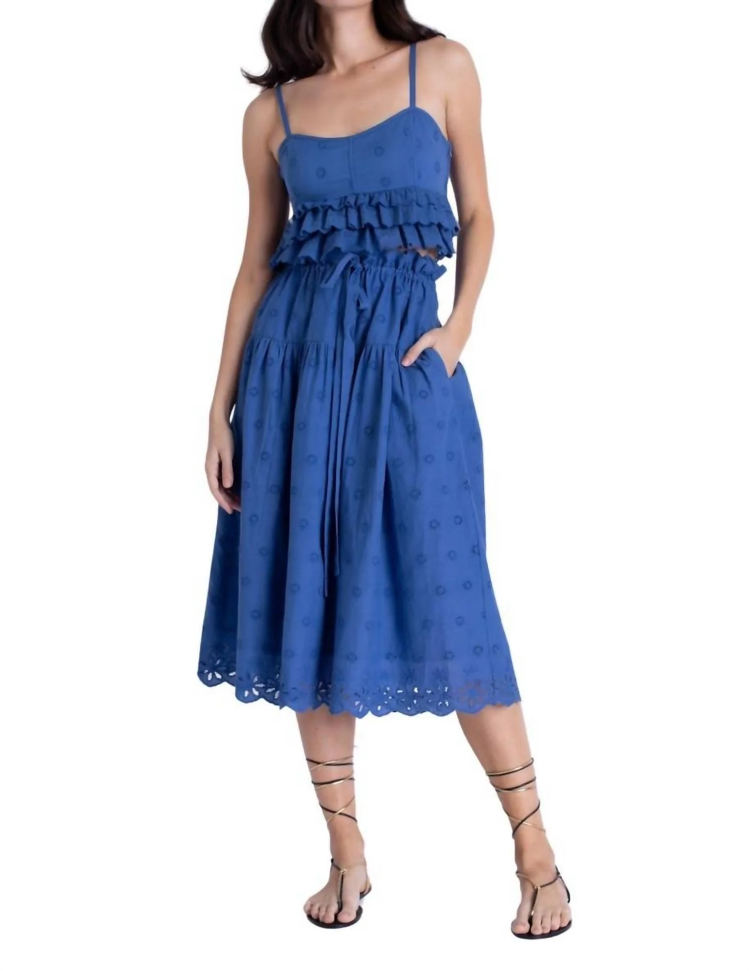 Emilia Skirt In Ocean Blue