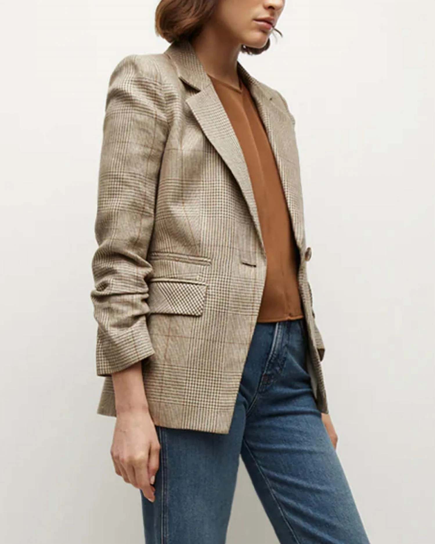 Battista Dickey Jacket In Ecru/ochre