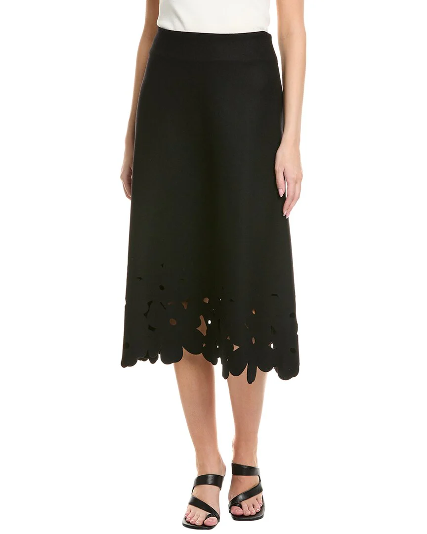 Marimekko Kartio Unikko Wool-Blend Midi Skirt