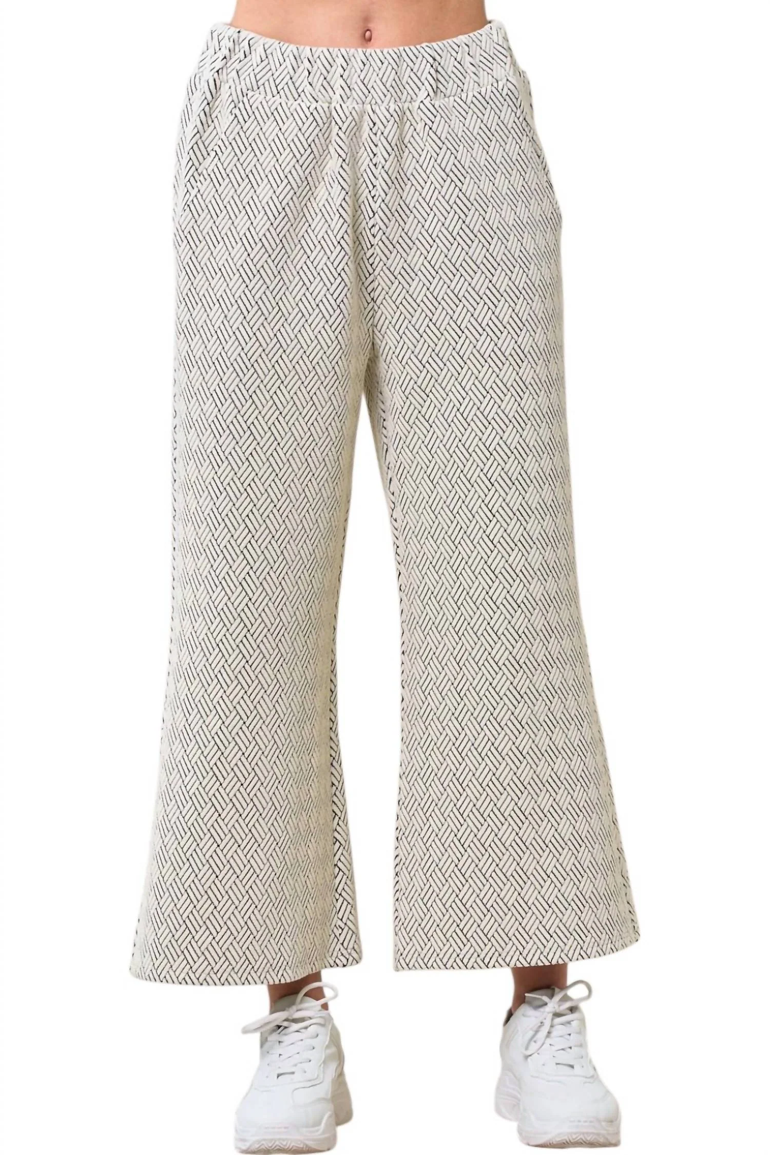 Make Today Great Pants In Cream/grey
