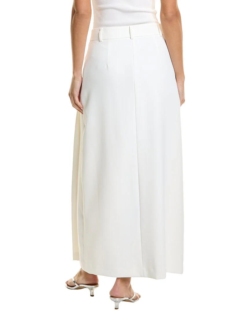 Kenneth Cole Fly Front Pleated Maxi Skirt