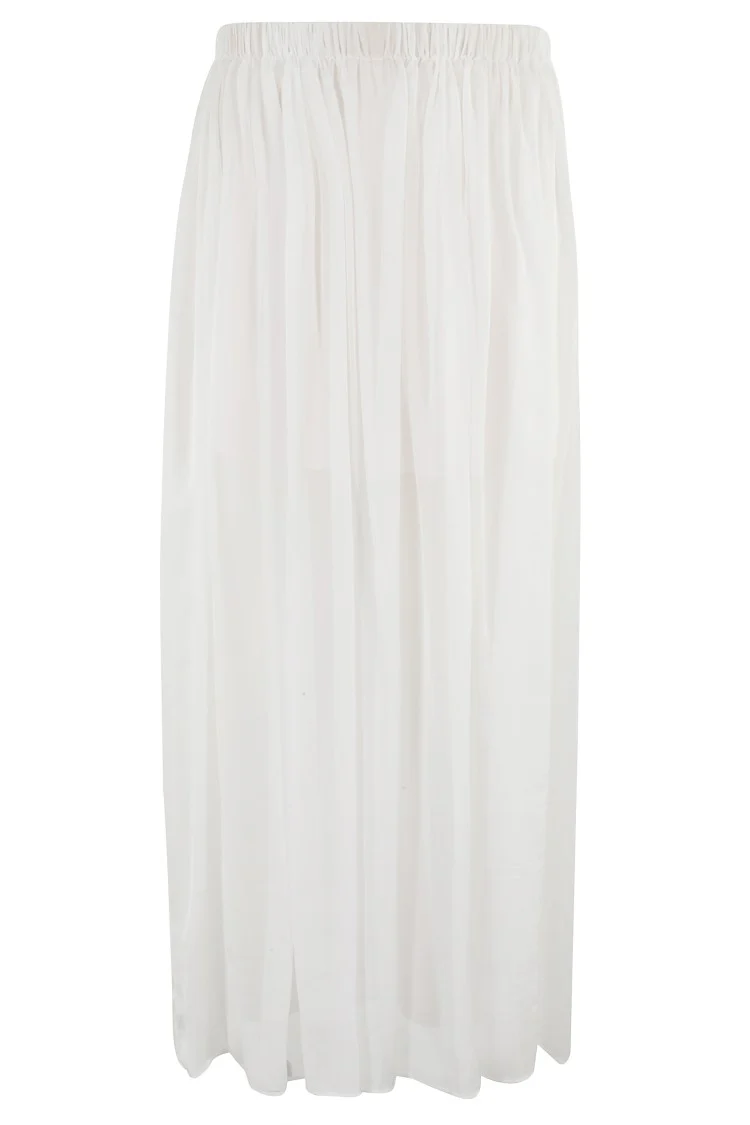 Flowing Chiffon Skirt With Gathered Waistband