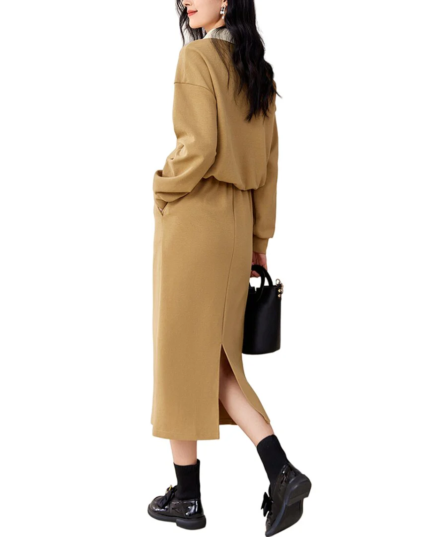 OUNIXUE 2pc Sweater & Skirt Set