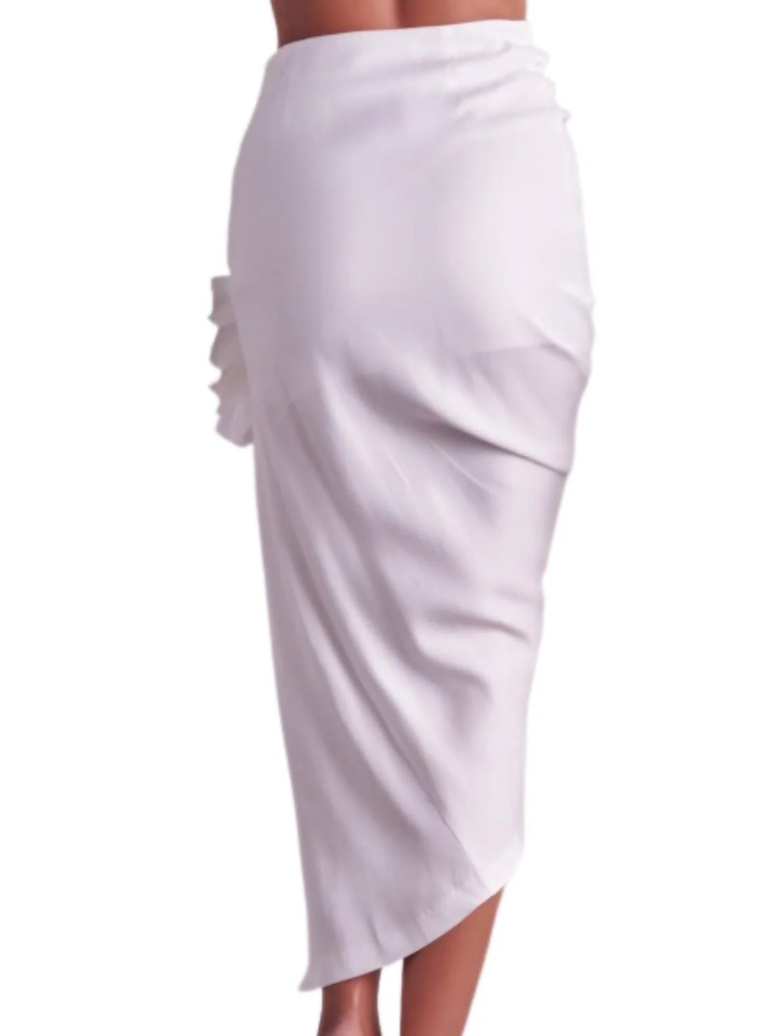 Addie Ruffle Set Skirt In White