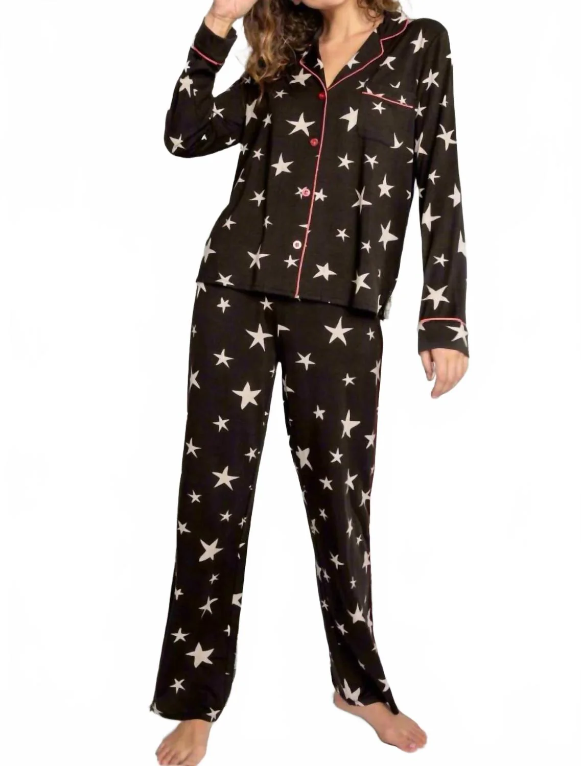 Bed Time Stories Pajama Set In Slate