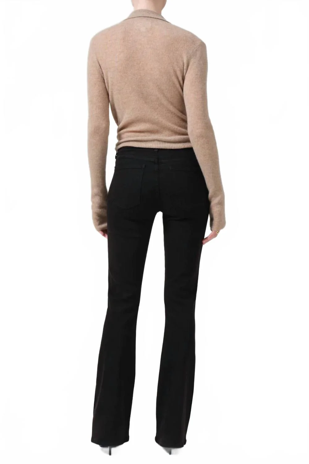 Lilah High Rise Bootcut Jean In Plush Black