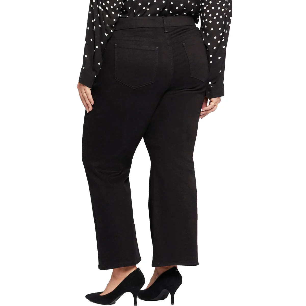 Plus Womens Relaxed Denim Flared Jeans