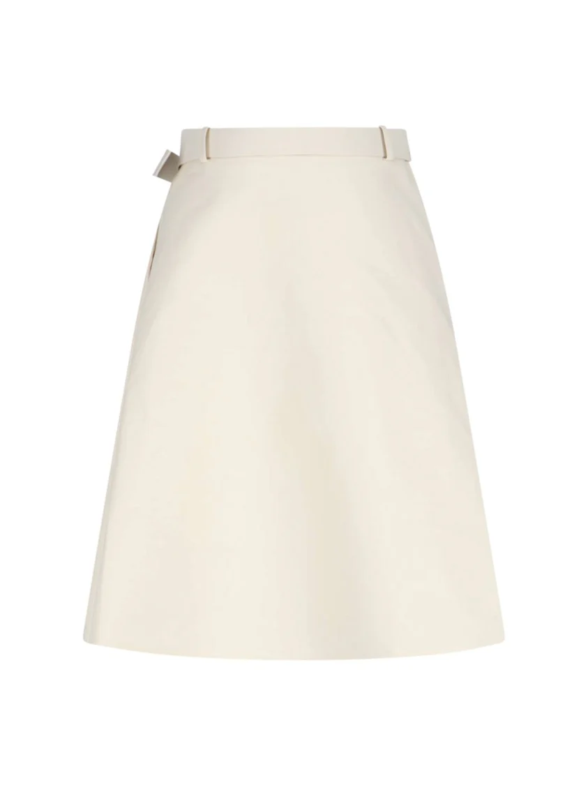 Flared Midi Skirt – Ivory