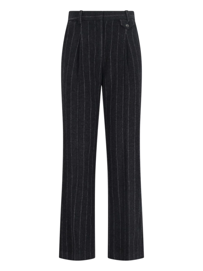 Tailored Trousers In Black Wool Blend