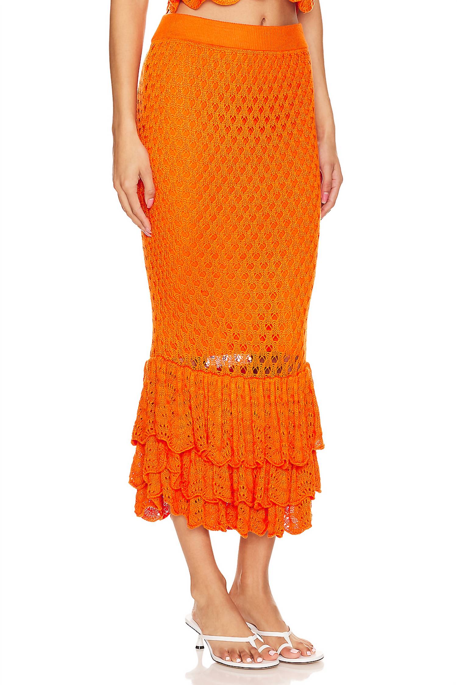 Polly Midi Skirt In Sunshine Haze