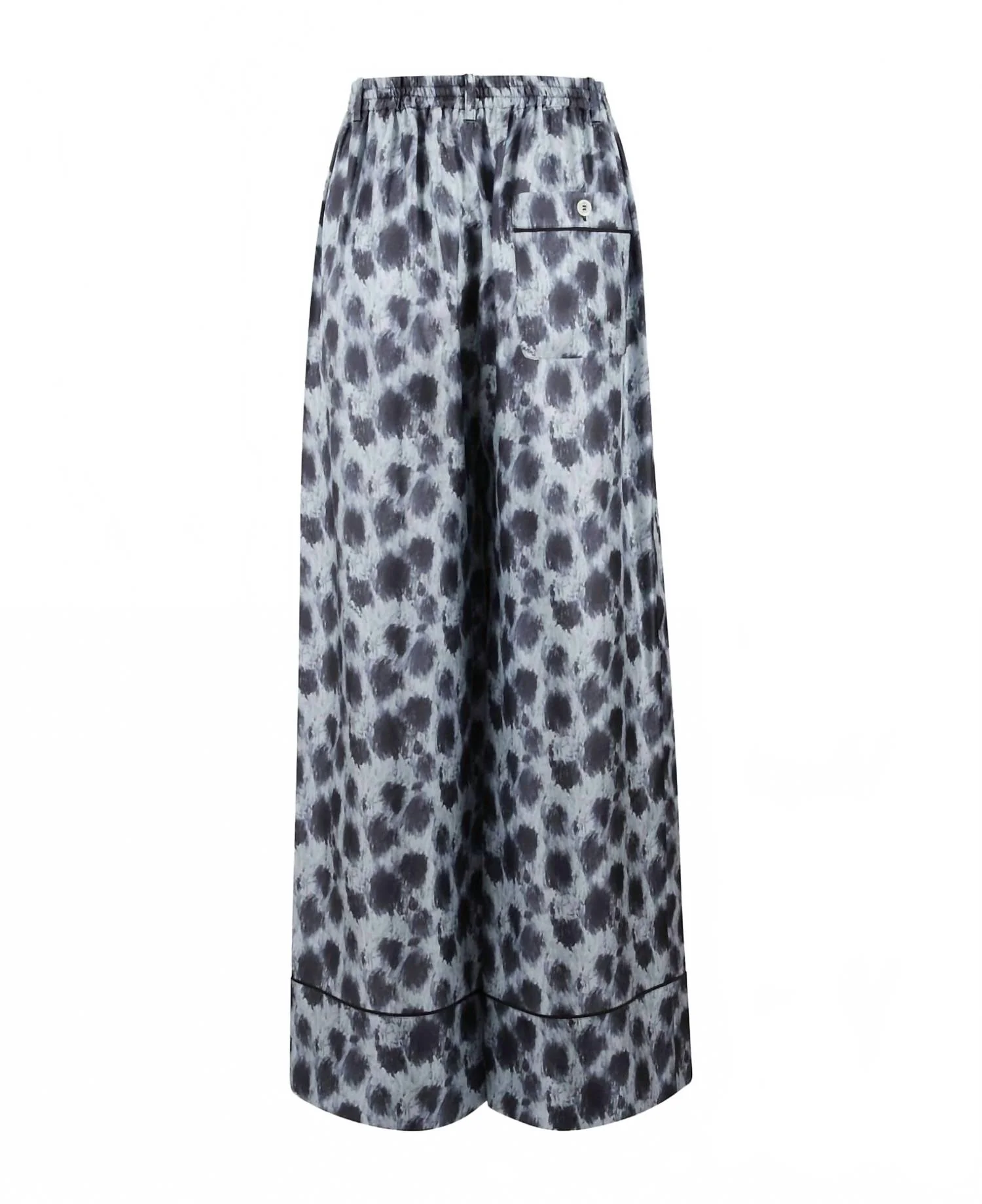 Palazzo Wide-Leg Trousers In Antique Silver