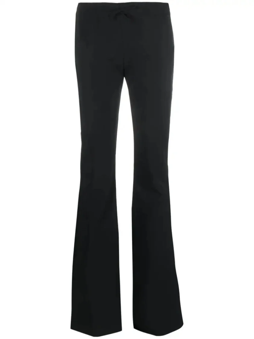 Flared Trousers With Bow Detail