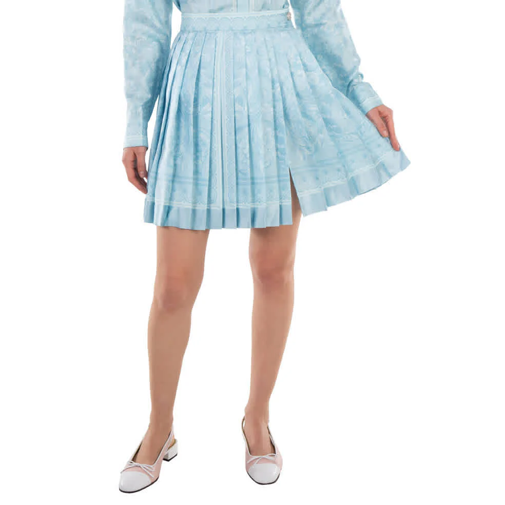 Versace Barocco Print Silk Mini Skirt