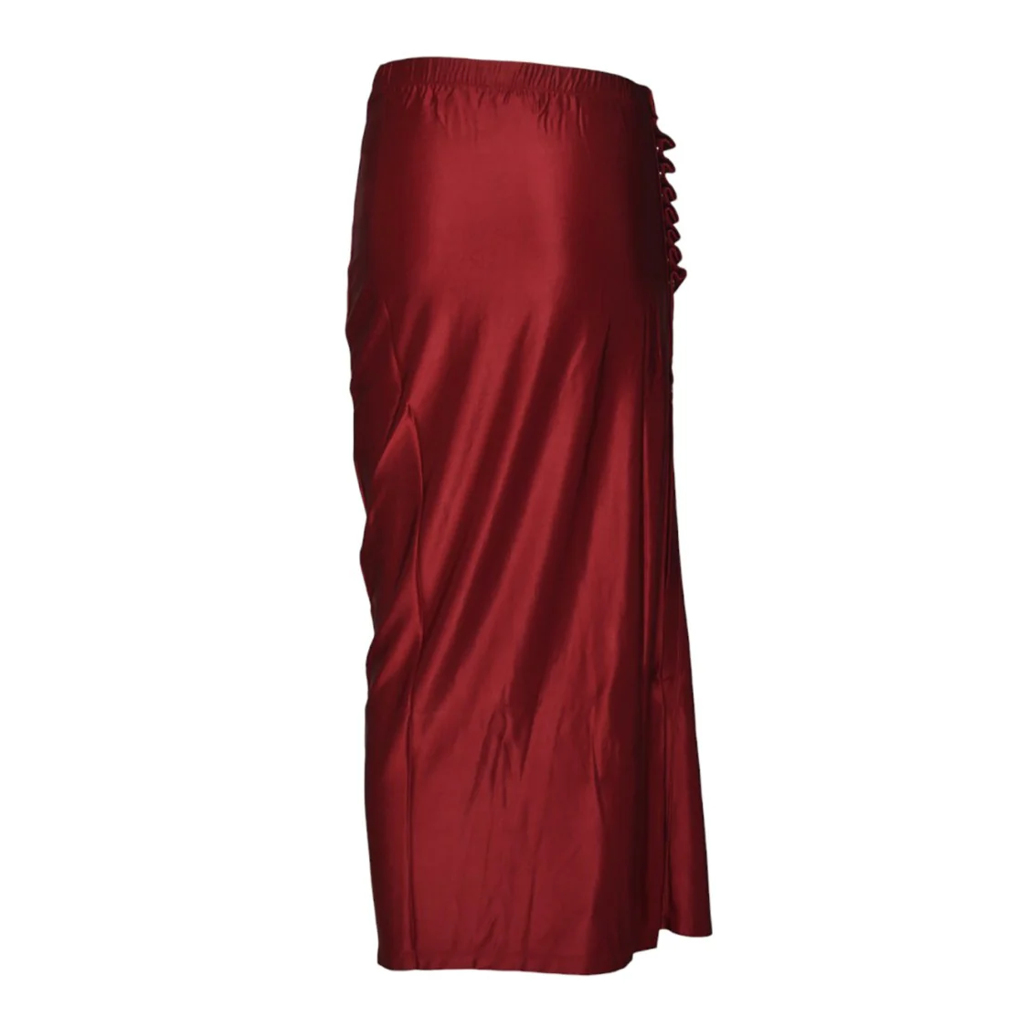 Rabanne Red Viscose Draped Maxi Skirt