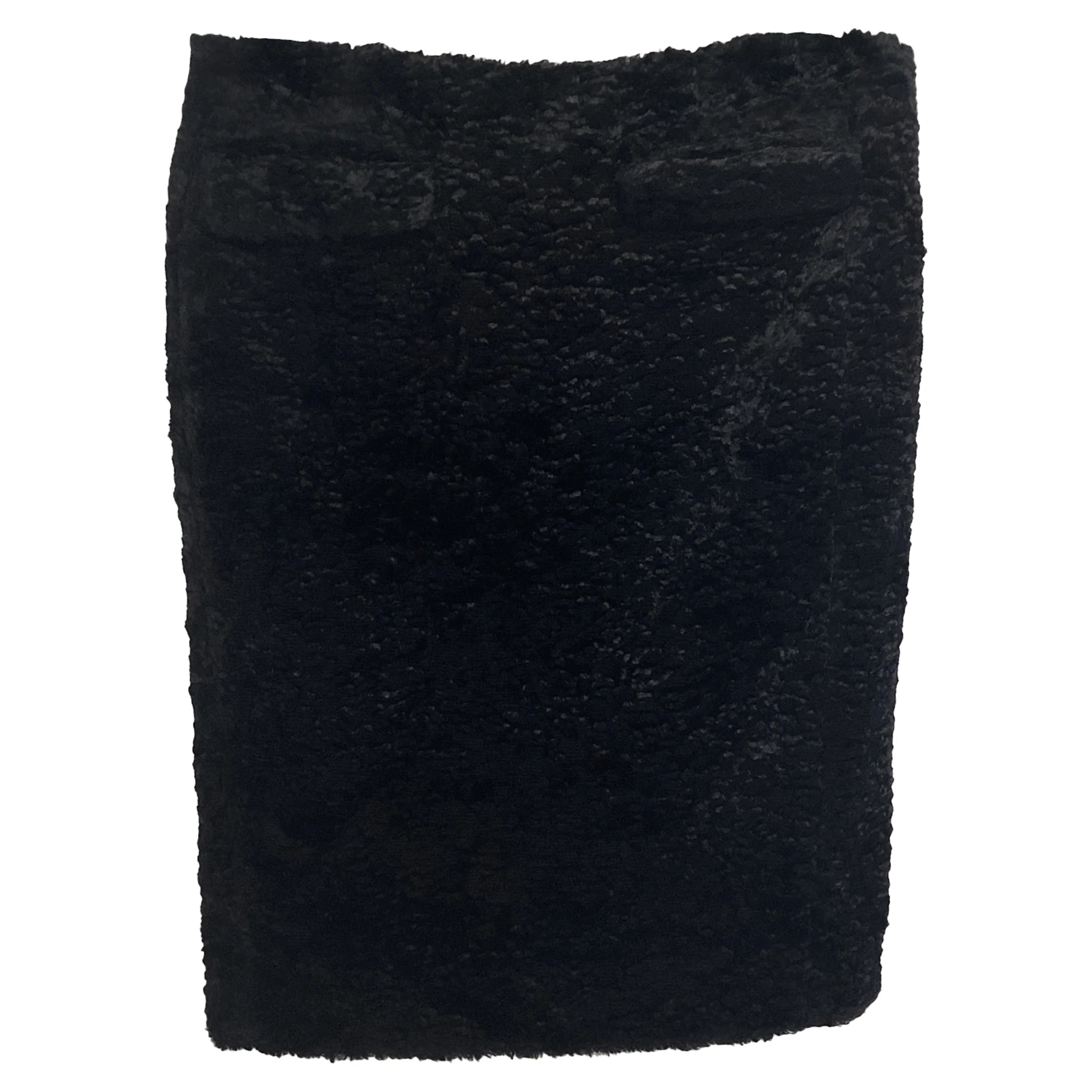 Acne Studios Faux Fur Midi Pencil Skirt in Black Viscose