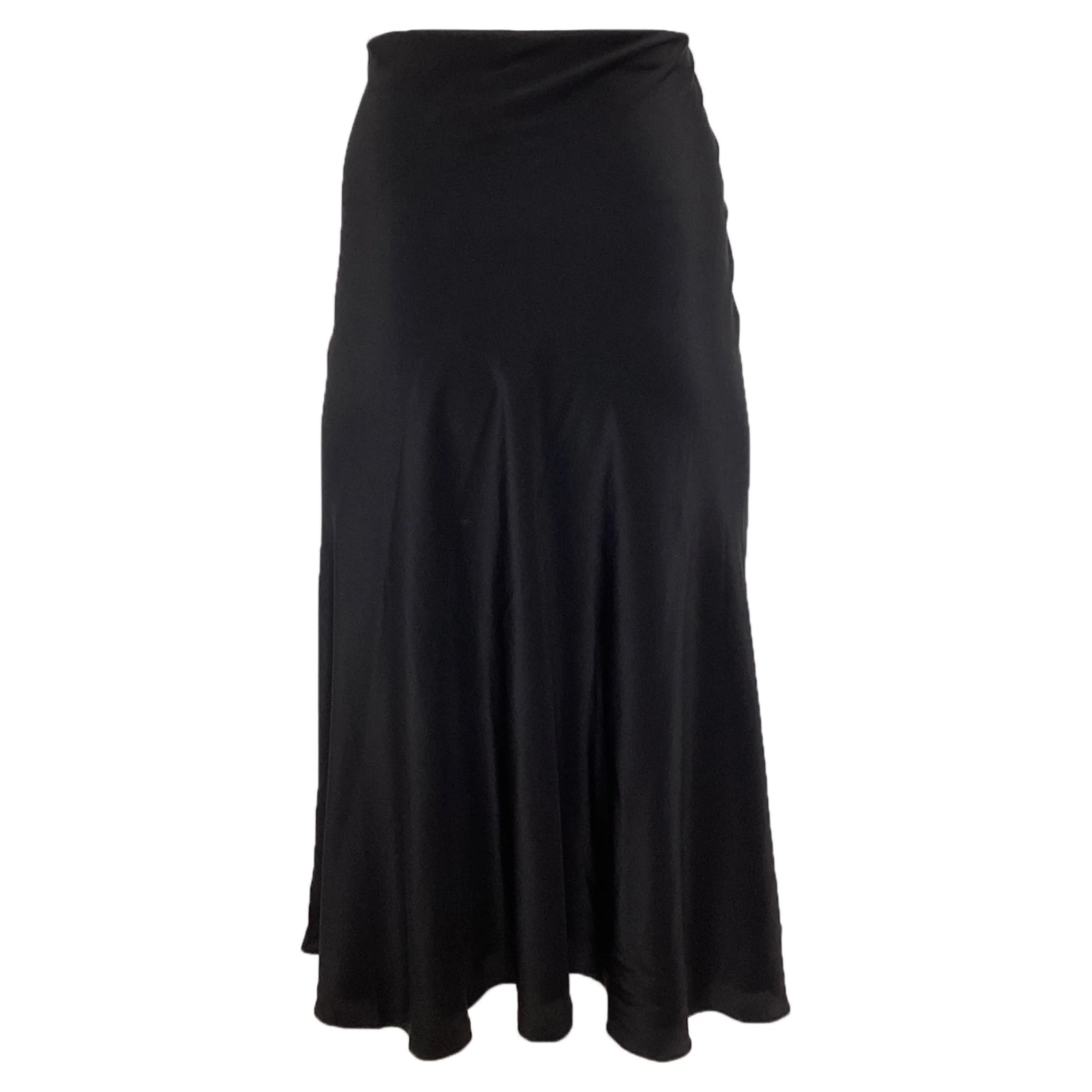 The Row Midi Skirt in Black Silk