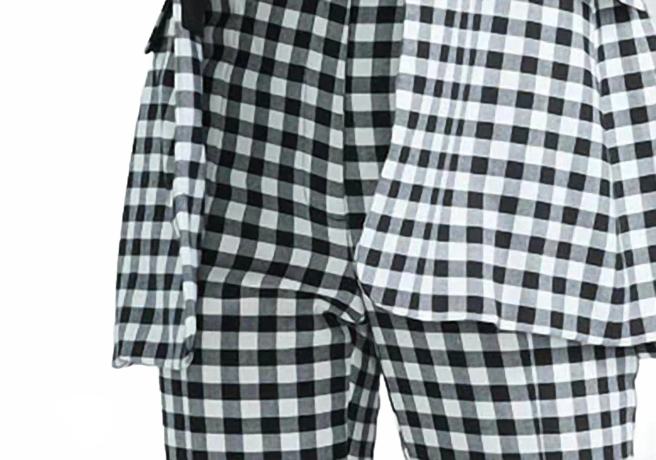 Stretch Check Blazer In Black And White