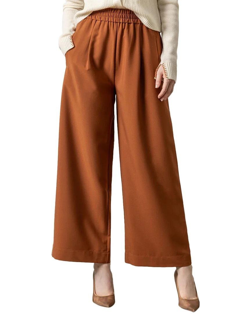 Lilla P Wide Leg Pull-On Easy Fit Pant