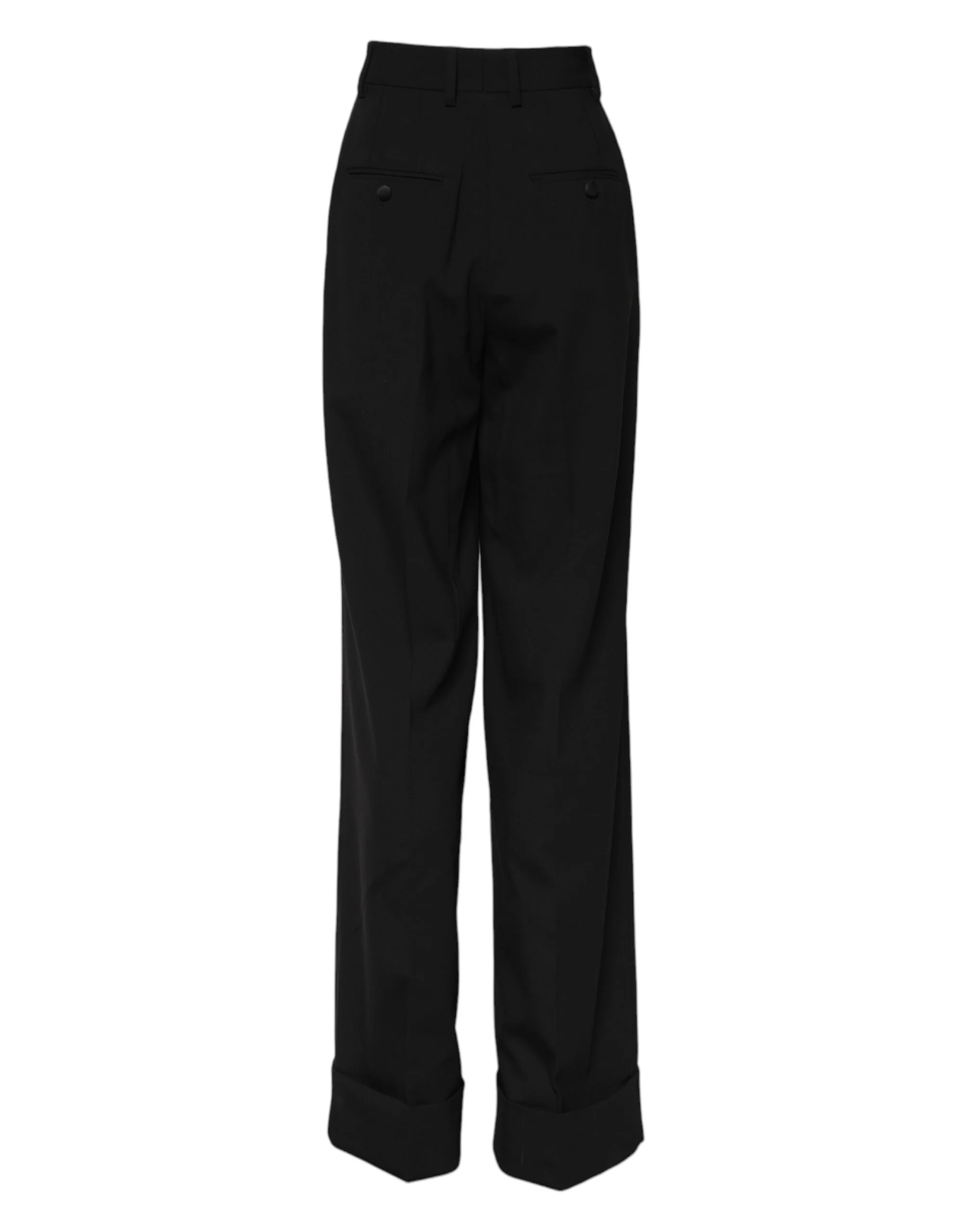 Dolce & Gabbana Wool High Waist Formal Women's Pants