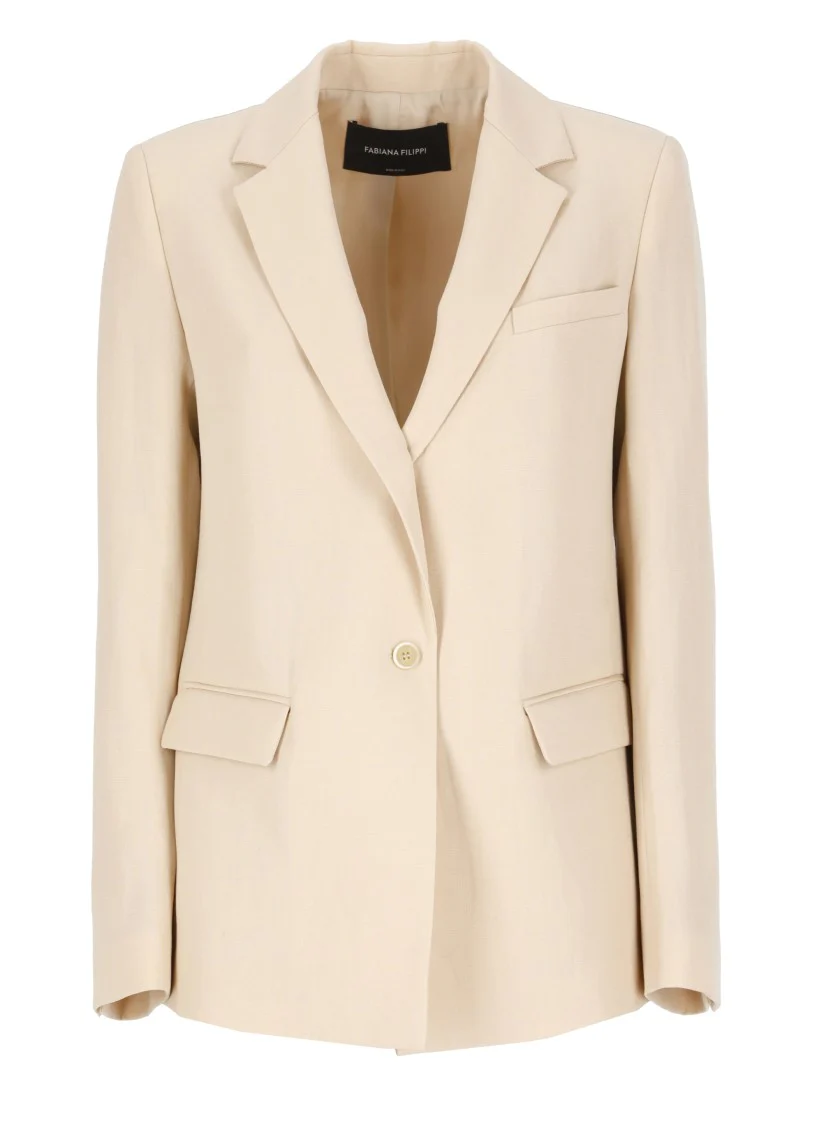 Virgin Wool And Linen Blazer