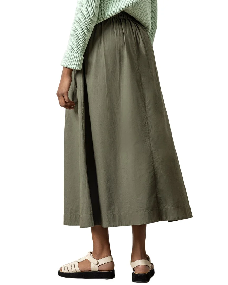 Lilla P Poplin Button Front Skirt