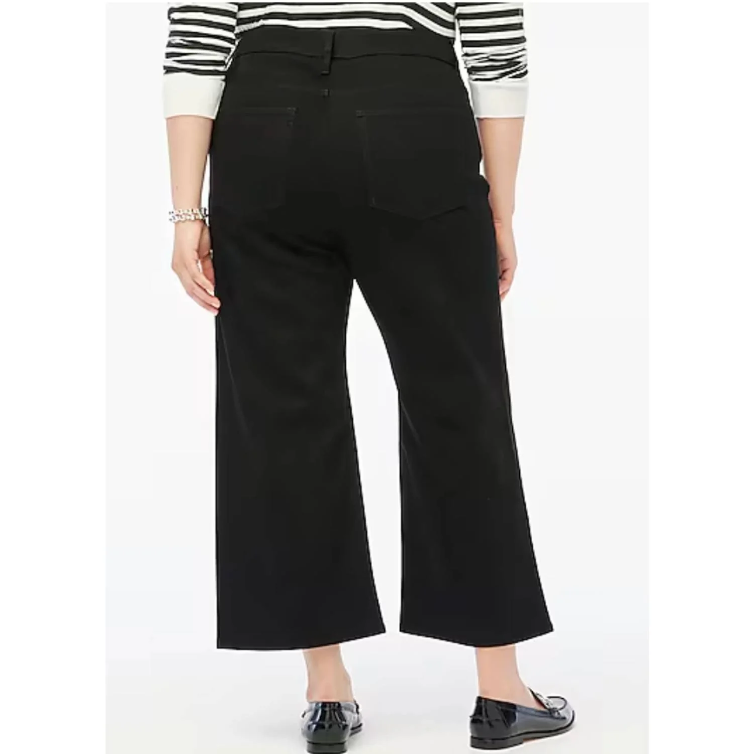 Cropped Wide-Leg Jean In All-Day Stretch In Black