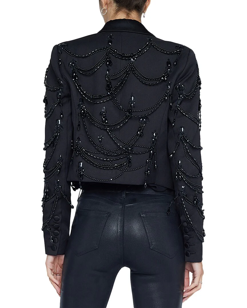 L'AGENCE Jen Beaded Crop Blazer