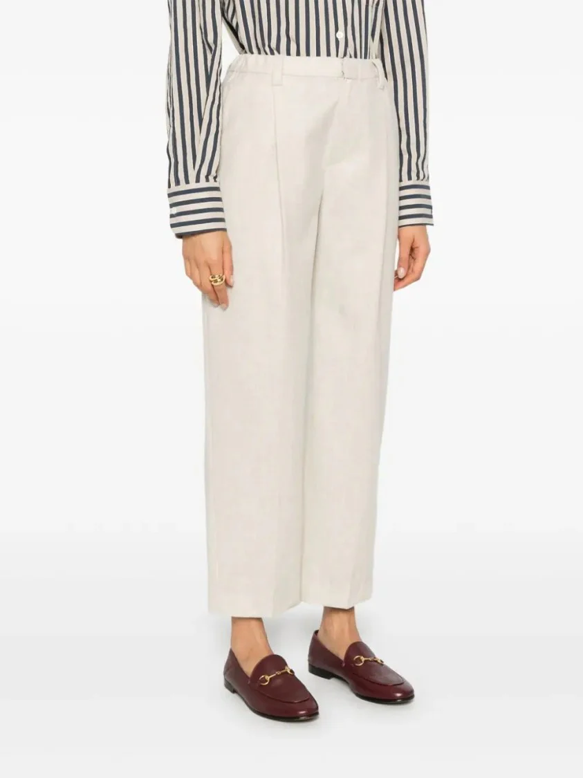 Tailored High-Waisted Trousers With Straight Leg