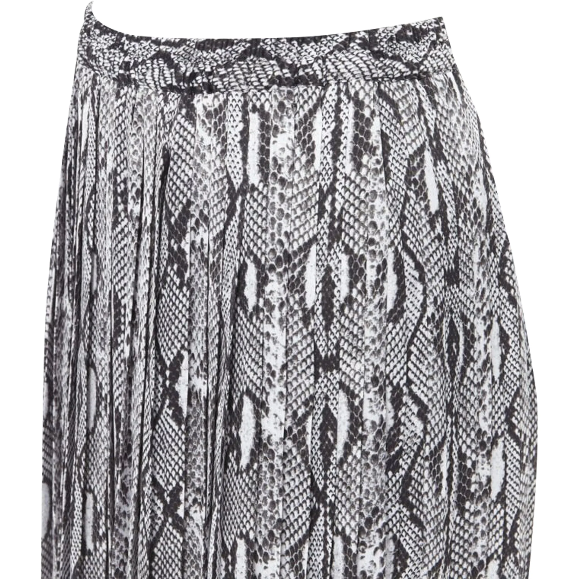Michael Kors scaled leather print pleated midi summer skirt