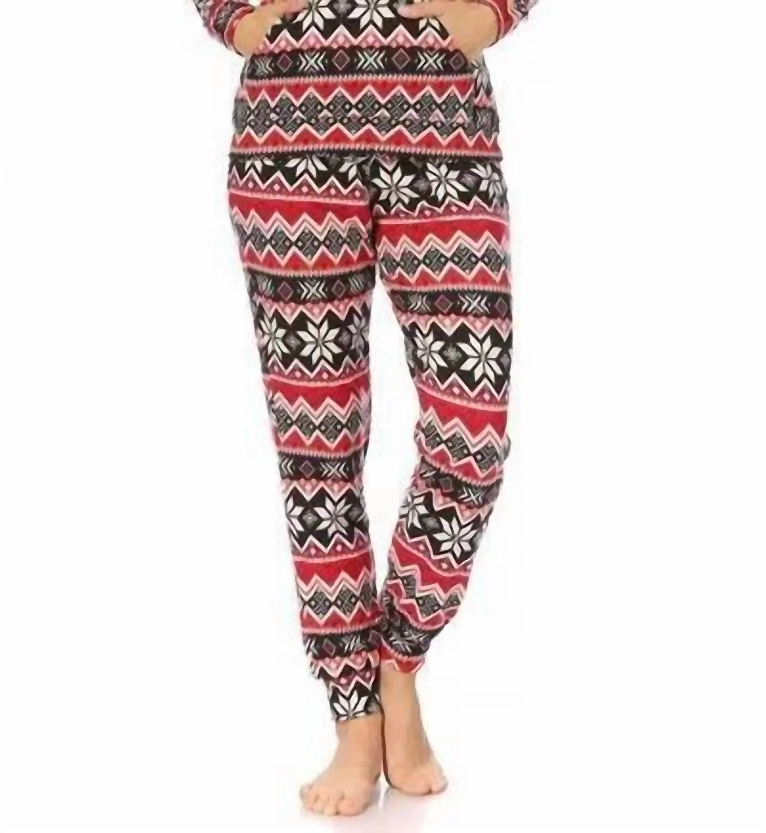 Holiday Hooded Lounge Set Pajamas In Multi