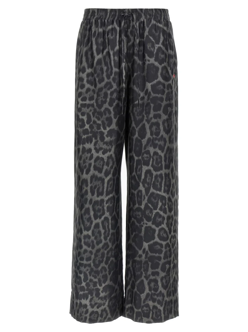 Fluid Leopard-Print Pajama Pants