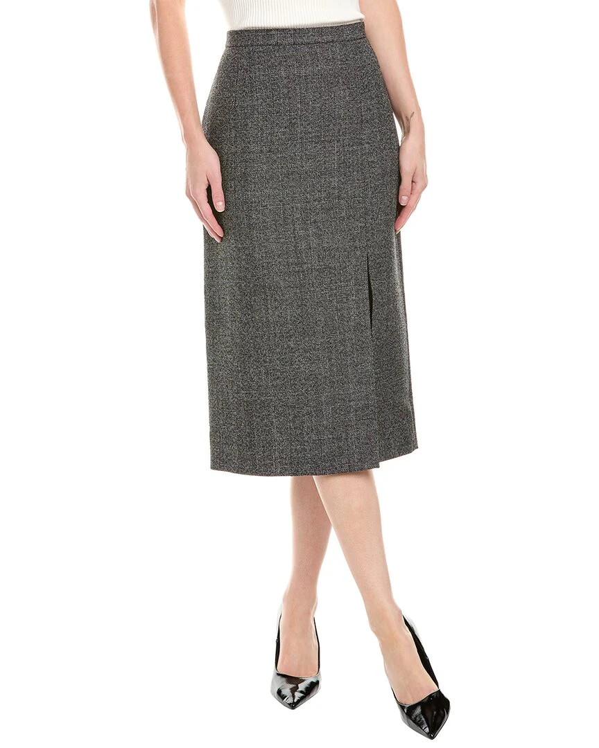 Michael Kors Collection Jaspe Wool Tweed Skirt