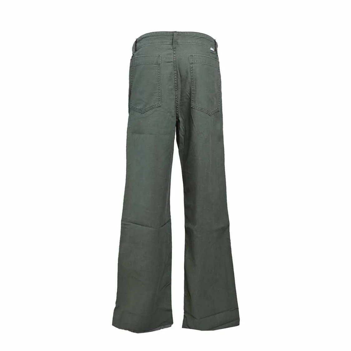 The Major Sneak Fray Jeans In Green Cotton