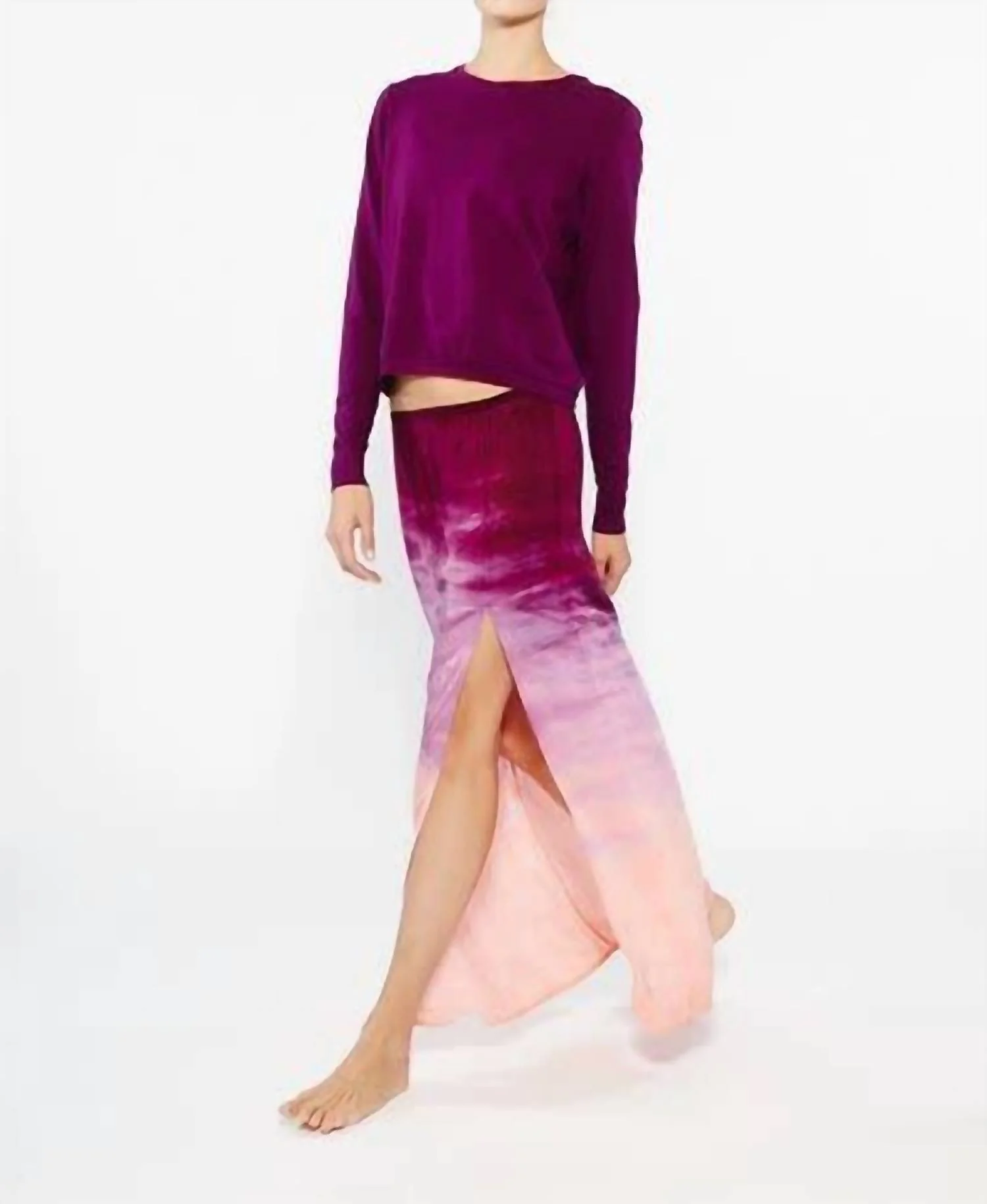 Fresh Horison Dye Skirt In Boysonberry