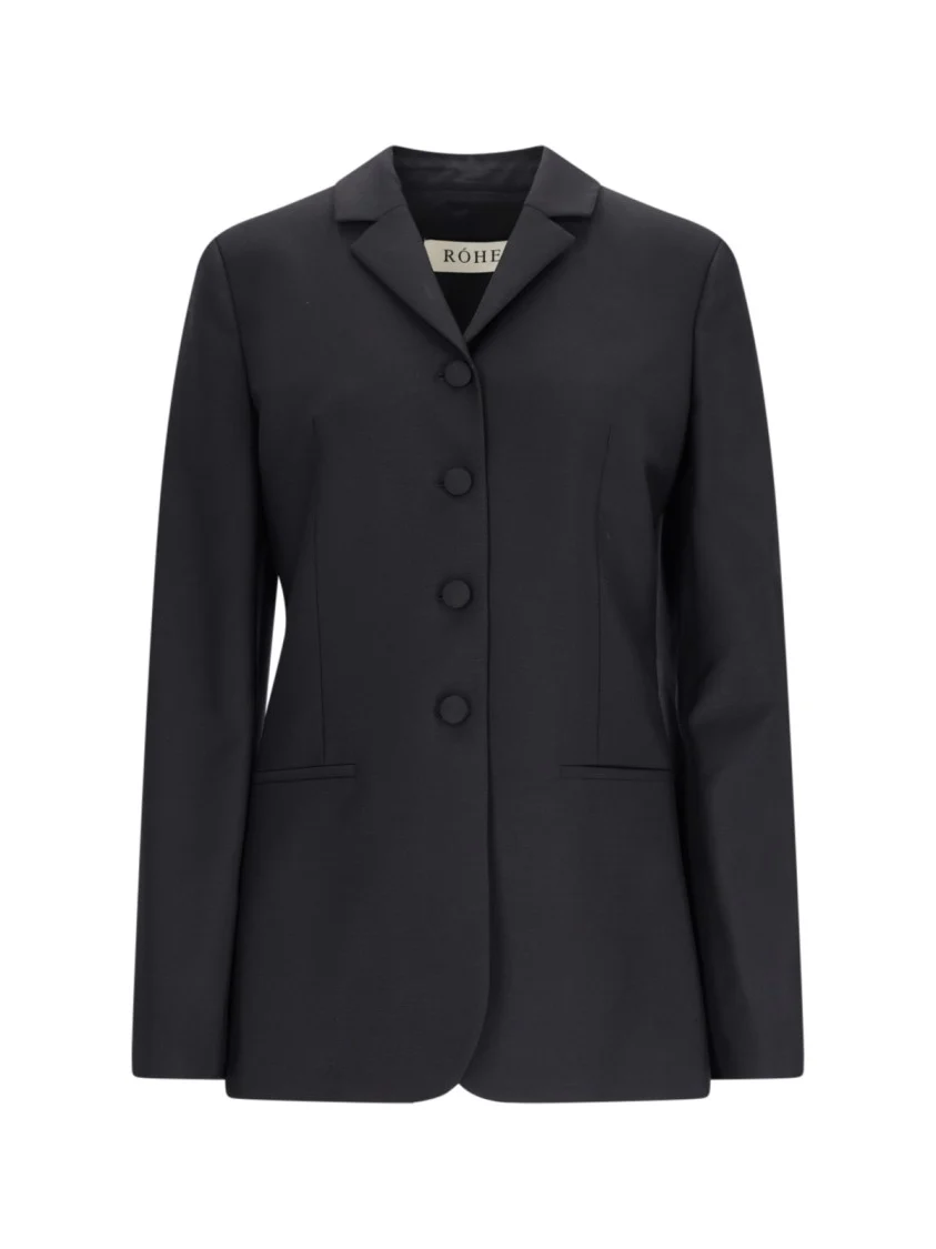 Róhe Single-Breasted Blazer In Black