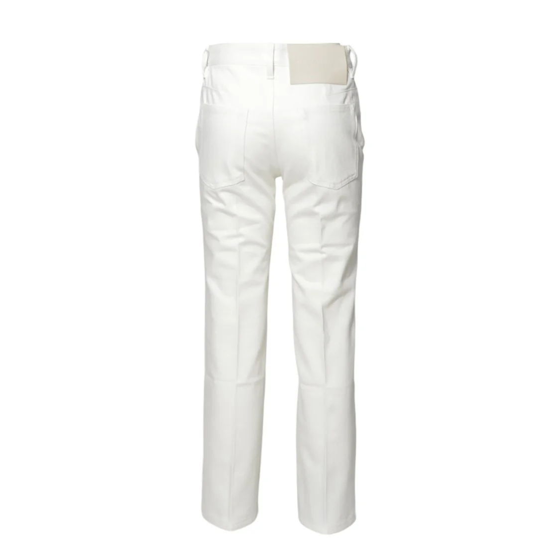 Flare Pants In Cream Denim